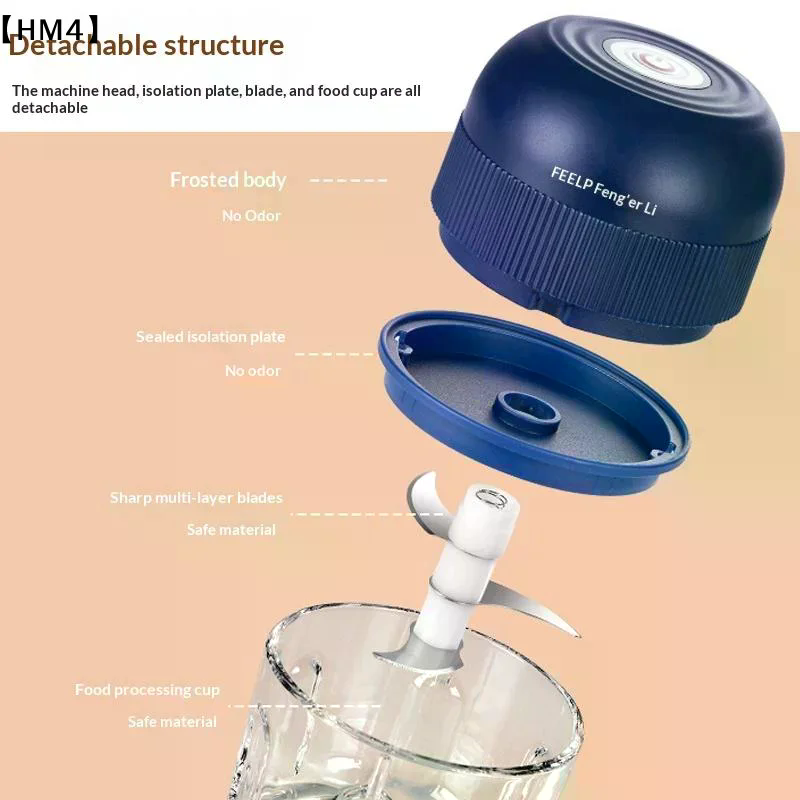 Meat Grinder Electric - 〔HM4〕260ML Elektryczny Mini Rozdrabniacz do Czosnku