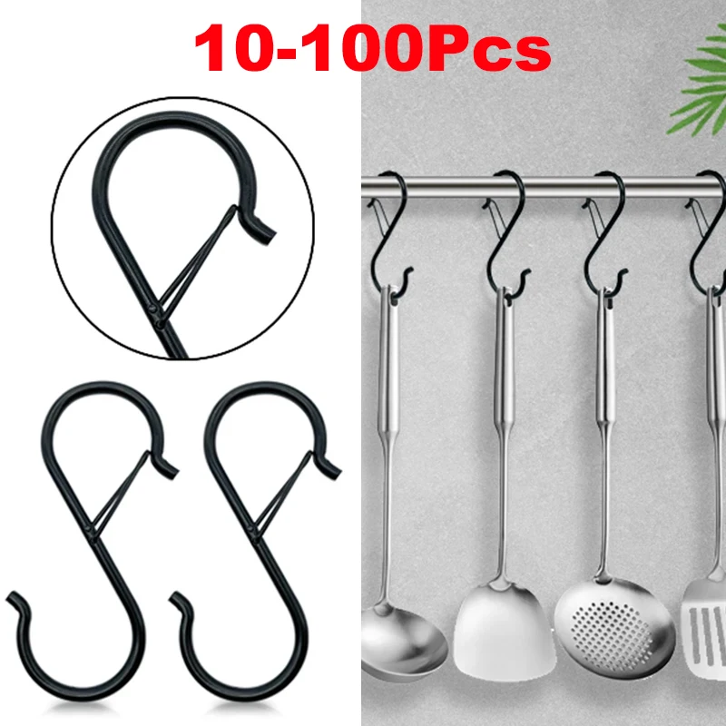 Commercial Kitchen Rack - 10 /100szt Metalowe haczyki do zawieszania