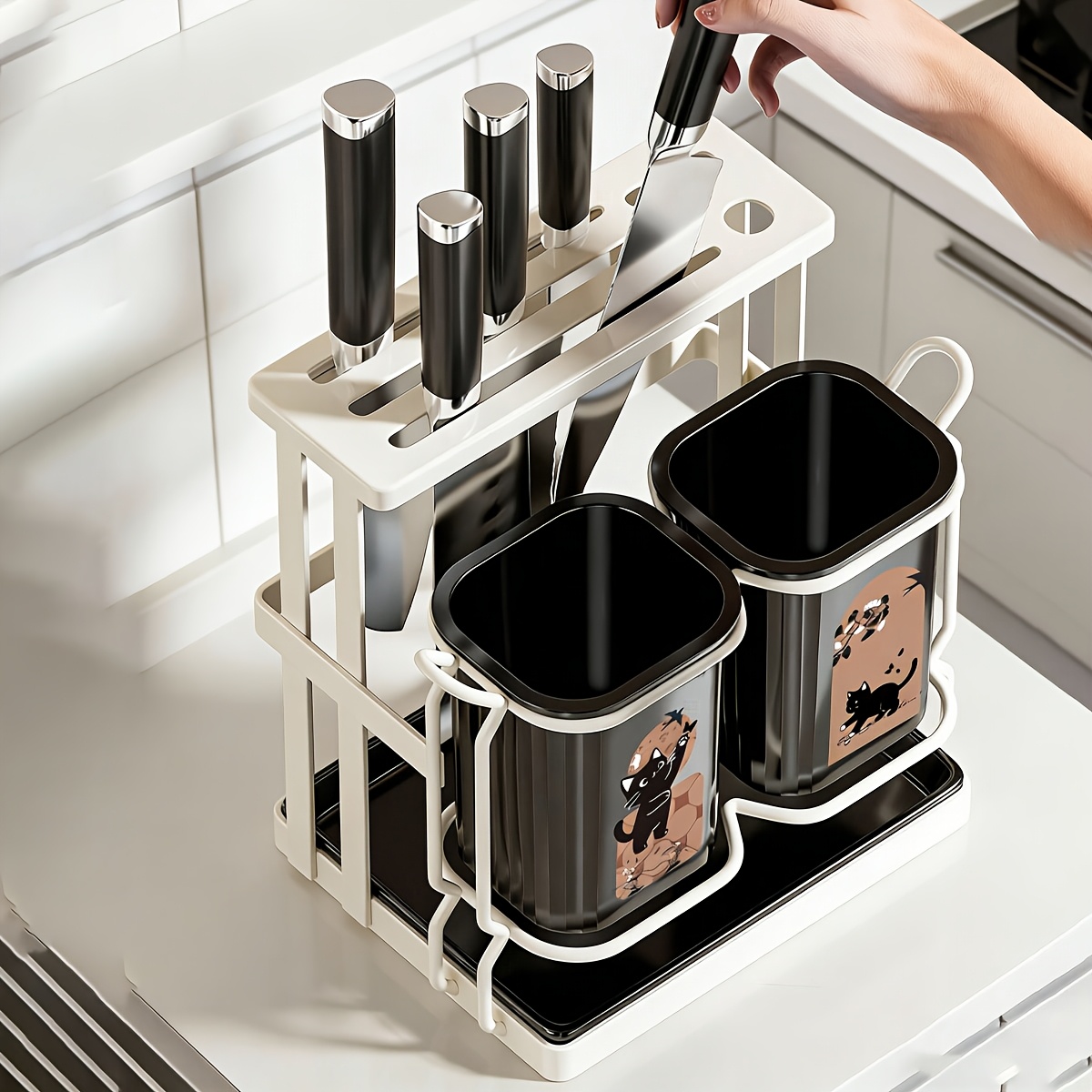 Commercial Kitchen Knife Holder - Odczepiany organizer na przybory kuchenne na