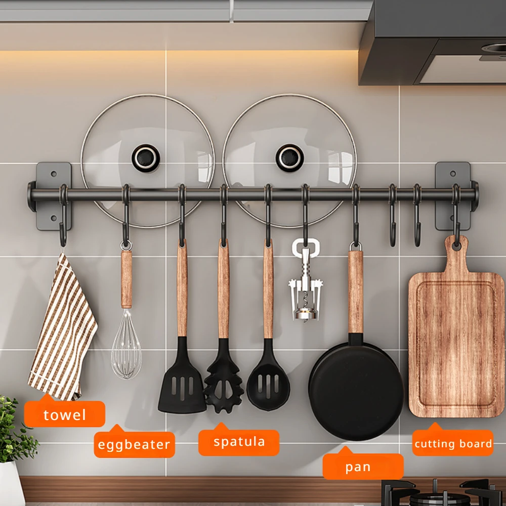 Commercial Kitchen Wall Shelves - Półka kuchenna bez wiercenia, haczyki ze
