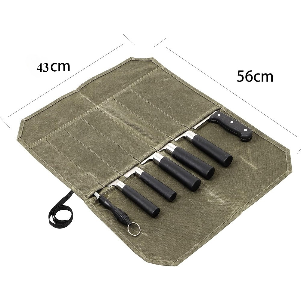 Torba na noże z płótna woskowa – Commercial Kitchen Knife Holder recenzja i cena