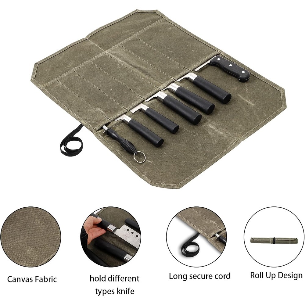 Torba na noże z płótna woskowa – Commercial Kitchen Knife Holder recenzja i cena