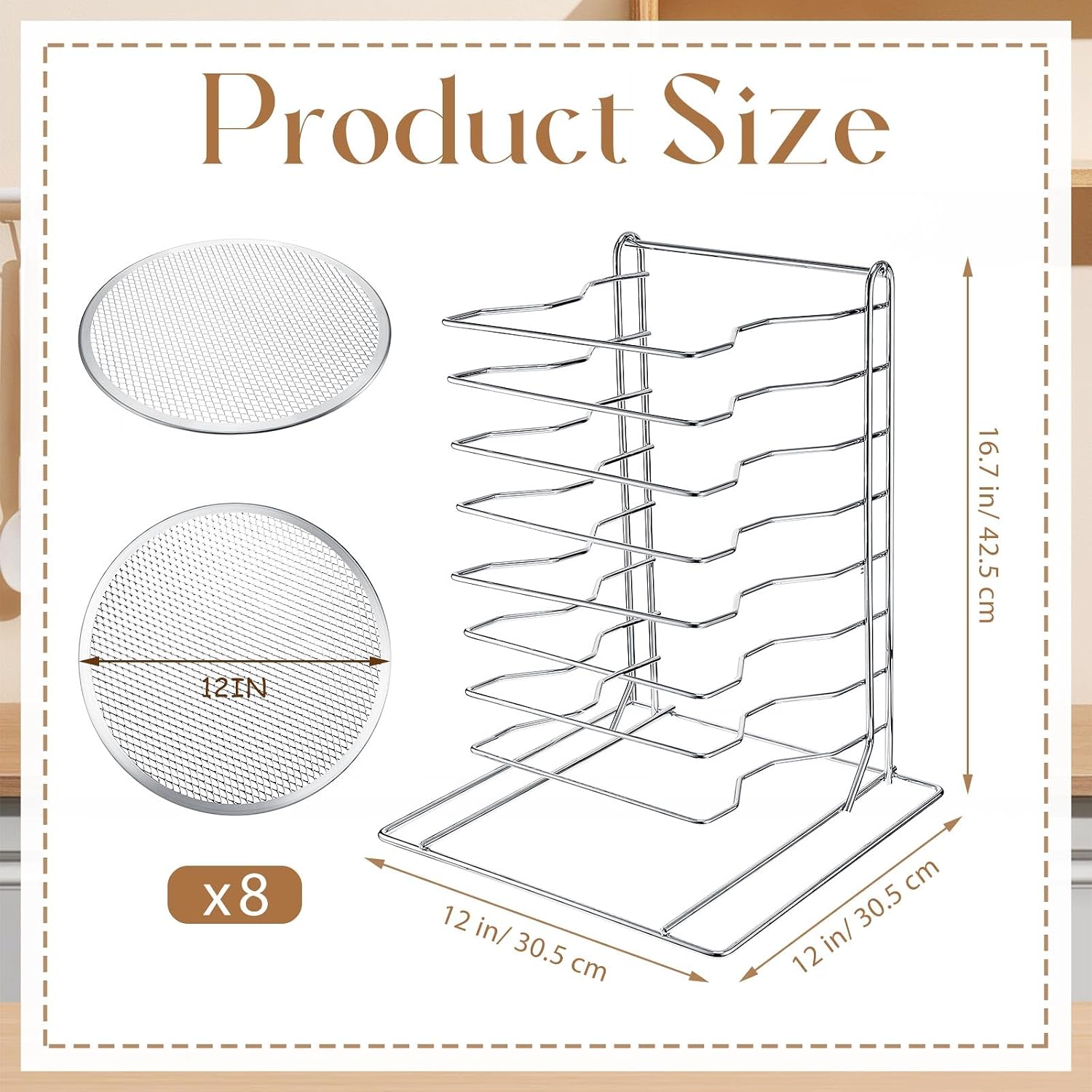 Stojak na pizzę z 8 poziomami  – Commercial Kitchen Rack recenzja i cena