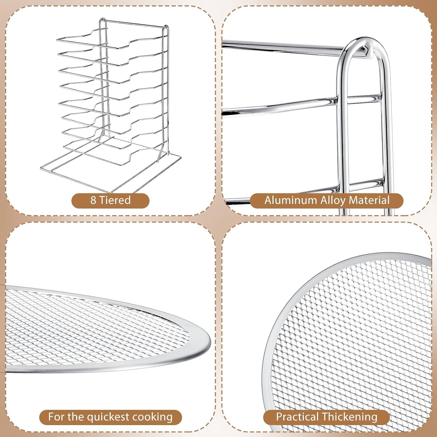 Stojak na pizzę z 8 poziomami  – Commercial Kitchen Rack recenzja i cena