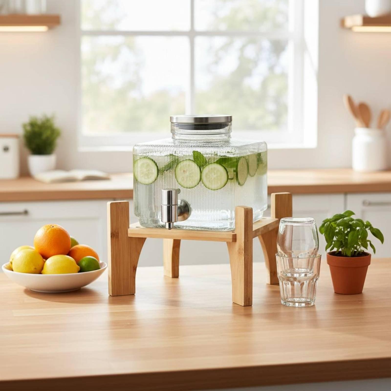 Szklany dozownik do soku z kra – Cold Drink Dispenser recenzja i cena