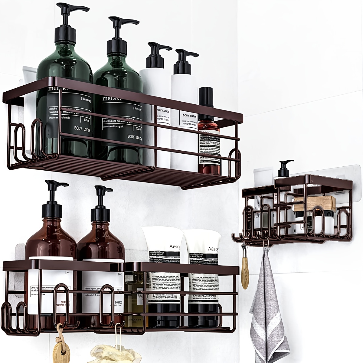 Organizer prysznicowy z uchwyt – Commercial Kitchen Wall Shelves recenzja i cena