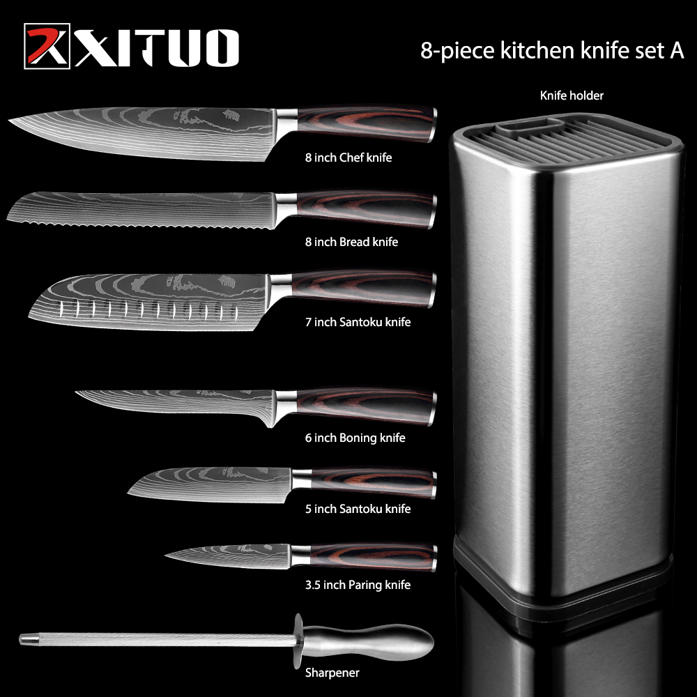 Zestaw noży szefa kuchni 1-8 S – Commercial Kitchen Knife Holder recenzja i cena