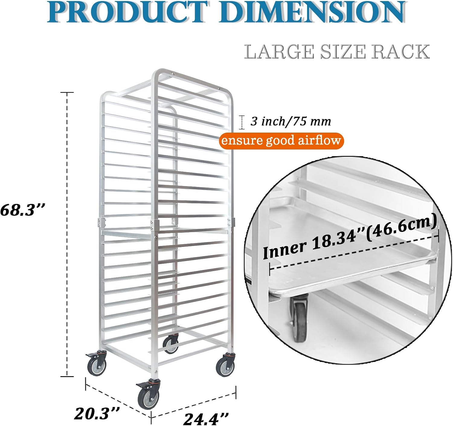 Komercyjny 20-poziomowy stojak – Commercial Kitchen Rack recenzja i cena