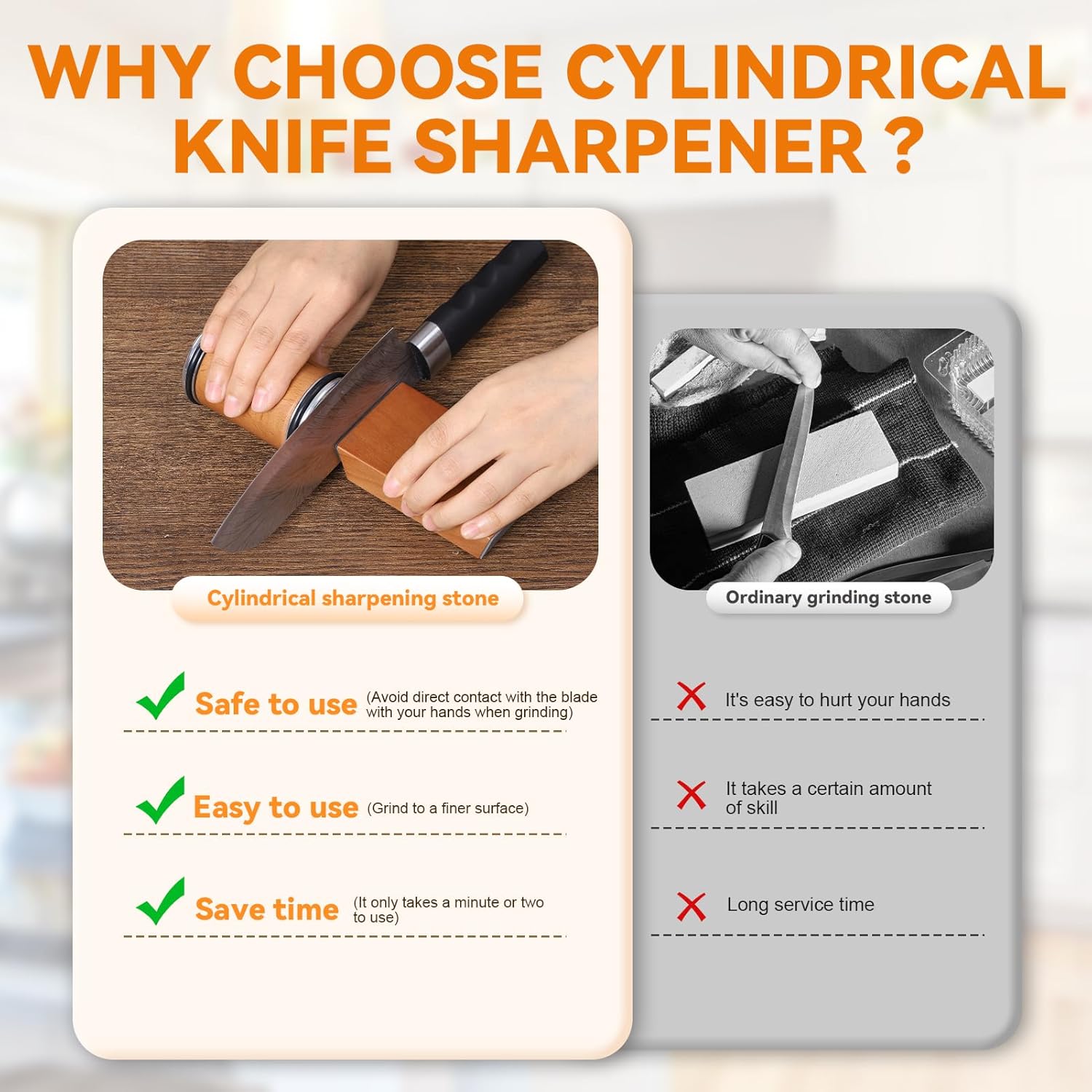Ostrzałka do noży z rolką, mag – Commercial Kitchen Knife Holder recenzja i cena